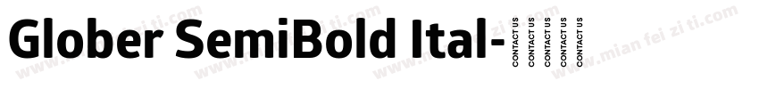 Glober SemiBold Ital字体转换